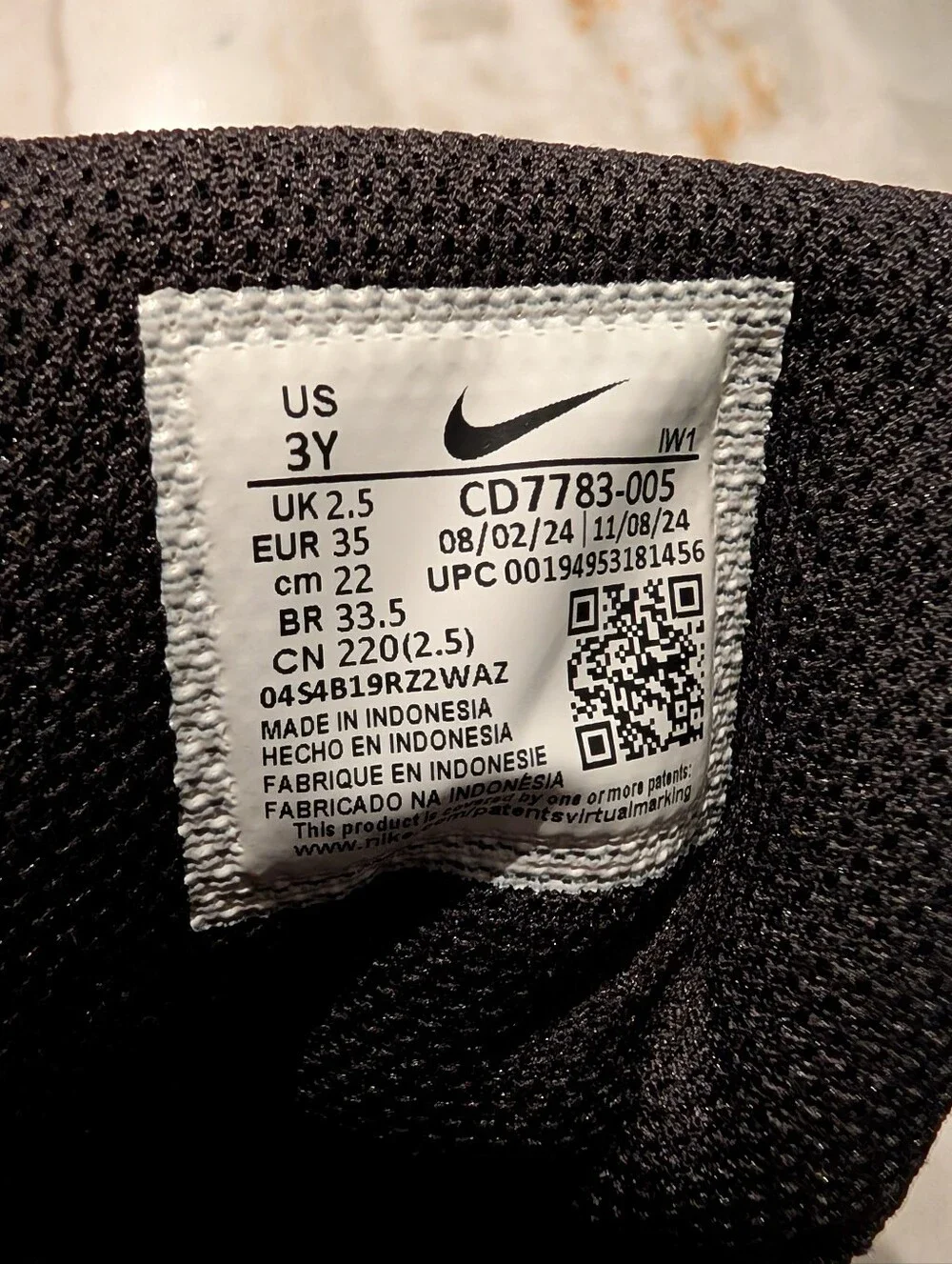 Nike Black, White & Pink Mid-Top Sneakers